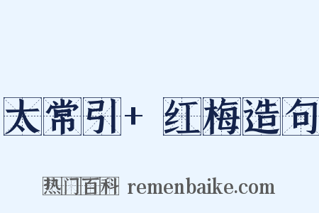 太常引+红梅造句是什么意思的图片